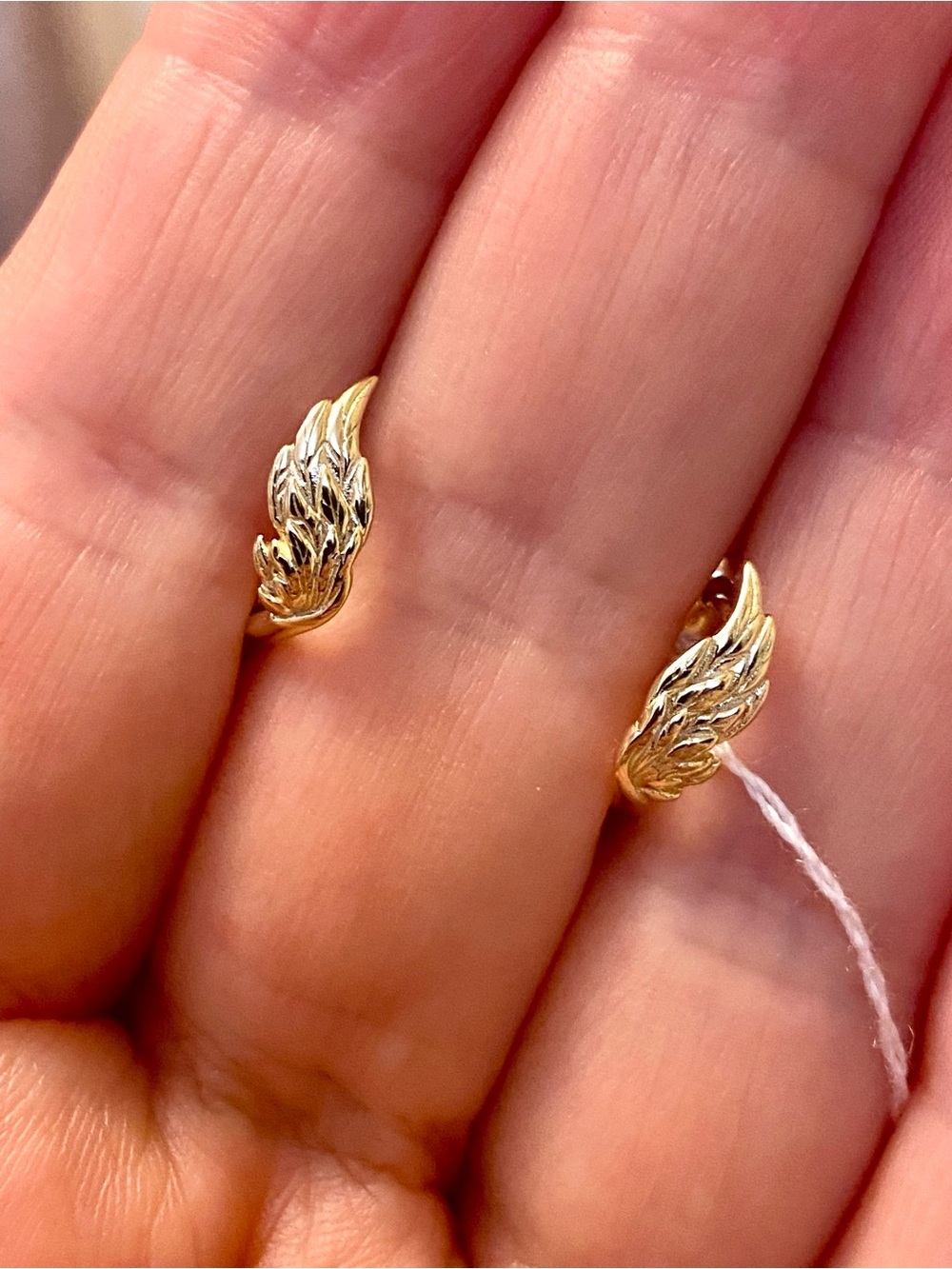 Gold Tone 🪽 Sterling Silver Stud Earrings - Women's Jewelry